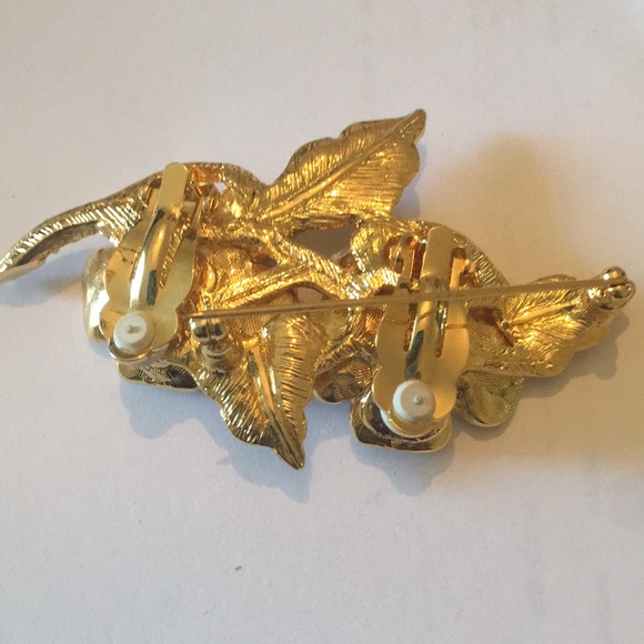 Joan Rivers Brooch Pin & Matching Earring Set - Picture 2 of 4